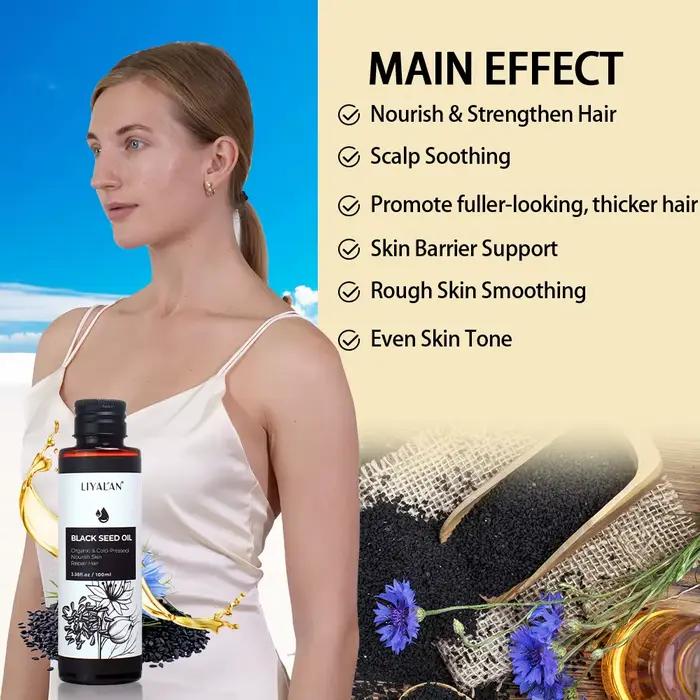 Huile de cumin noir 100 ml pour les soins capillaires