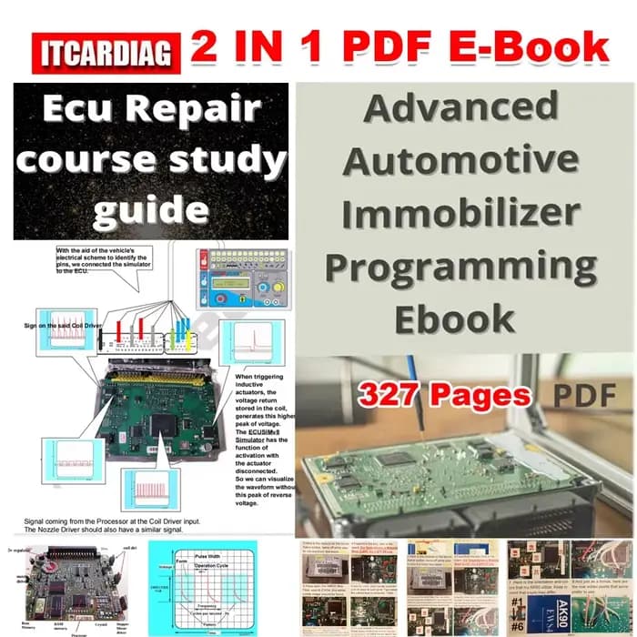 Cours de réparation ECU 2 en 1, Guide d'étude, réparation avancée d'immobilisation automobile, programmation PDF, livre électronique, Diagnostic de voiture, TEST EPROM, apprentissage