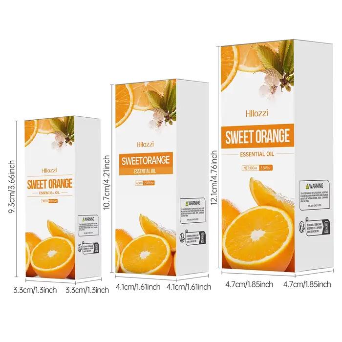 Huile essentielle d'orange douce pour aromathérapie et parfumage naturel à utiliser en voiture ou chez soi pour détente et bien-être