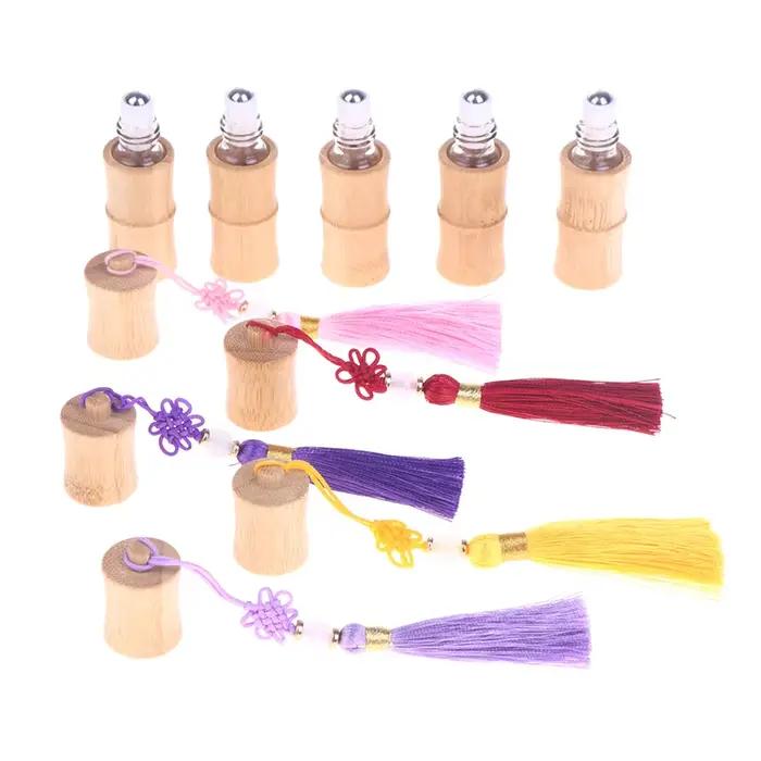 Bouteille à rouler en bambou écologique avec glands