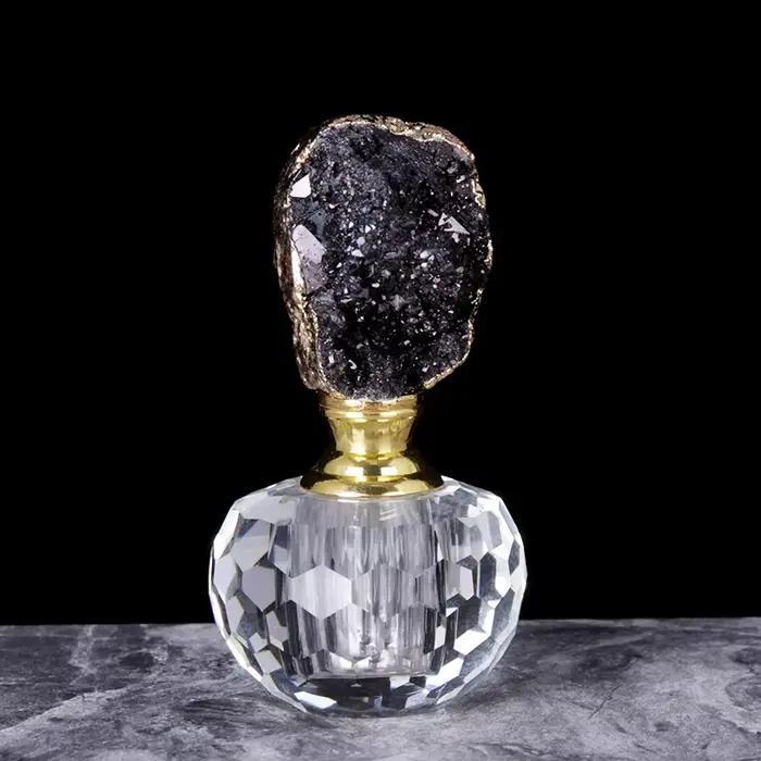 Fengshui – bouteille d'huile essentielle en Agate de Quartz naturel 1ml