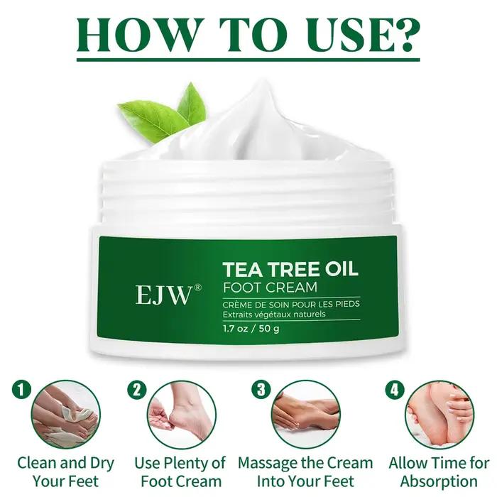 Crème pour les pieds à l'huile d'arbre à thé