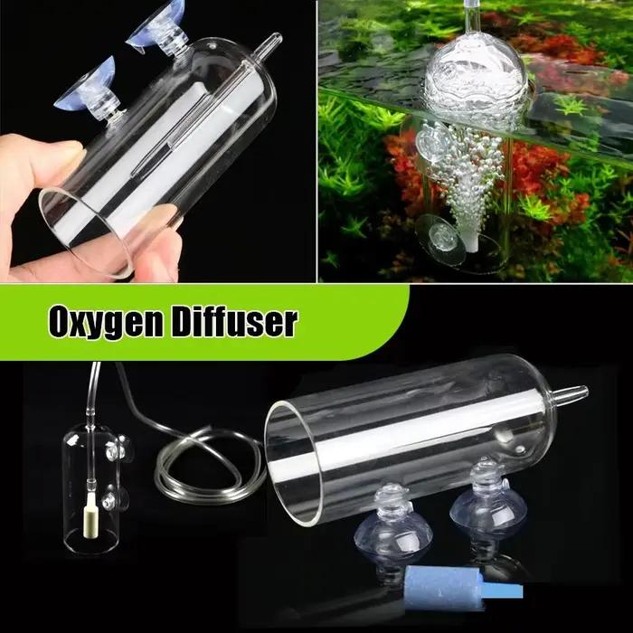 Diffuseur d'oxygène et de CO2 pour Aquarium, pompe à Air, aérateur en verre, oxygénateur, pierre, distributeur de dissolution d'air, accessoires d'aquarium