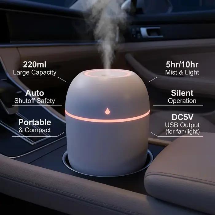 Humidificateur d'air portable USB ultrasonique 220 ml