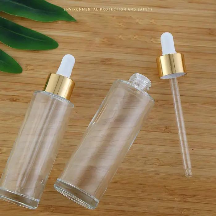 Tubes de flacon compte-gouttes en verre transparent