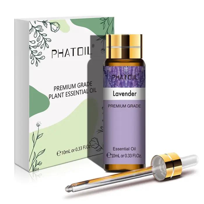 PHATOIL 1 pièces huile essentielle d'aromathérapie pour diffuseur 10ML/30ML/100ML huiles aromatiques de lavande menthe poivrée vanille eucalyptus jasmin