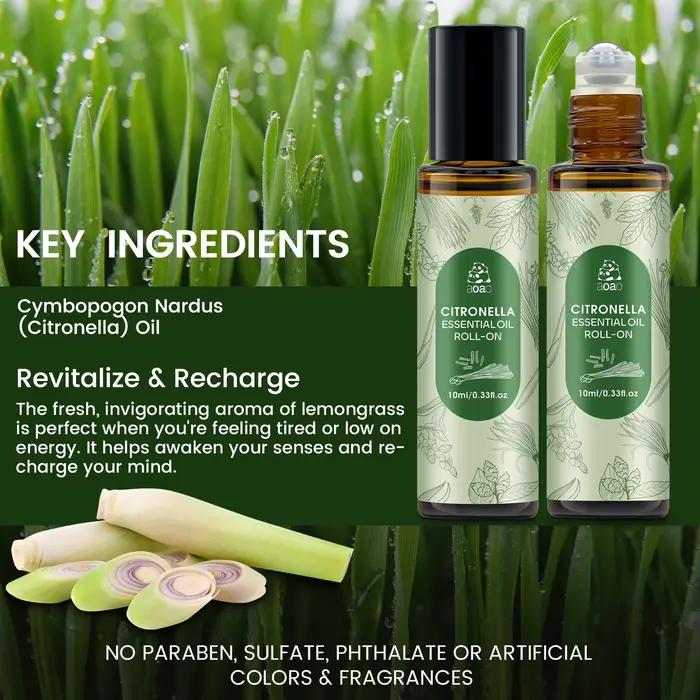 Huile essentielle de citronnelle en roll-on