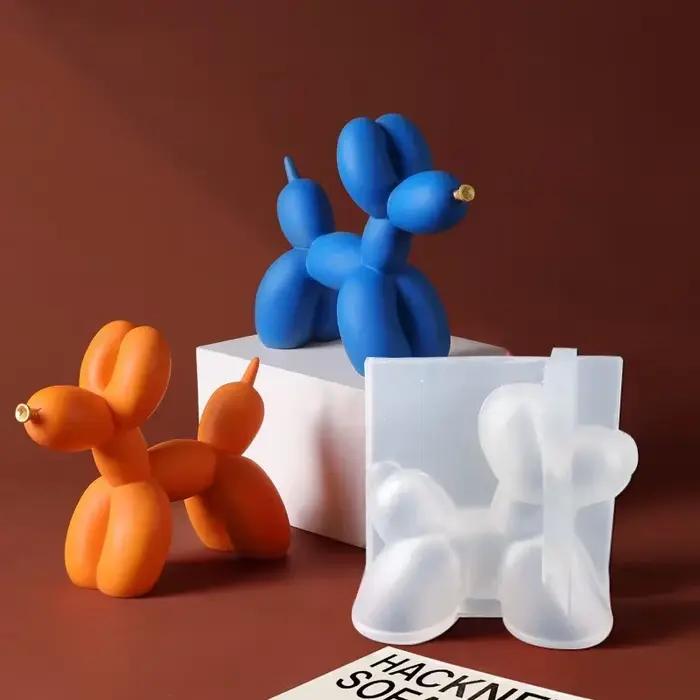 Moule 3D en Silicone pour chien, bricolage, aromathérapie, bougie en gypse, ballon en résine, compte-gouttes pour chien