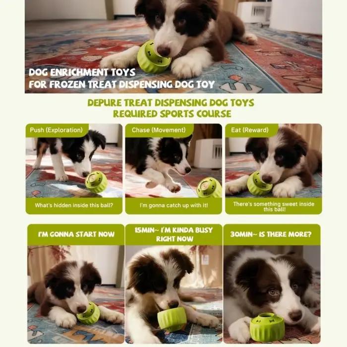 Moule alimentaire en silicone de qualité alimentaire à 2 compartiments pour chien, durable, non toxique, distributeur de nourriture pour chiot, santé dentaire, facile à nettoyer