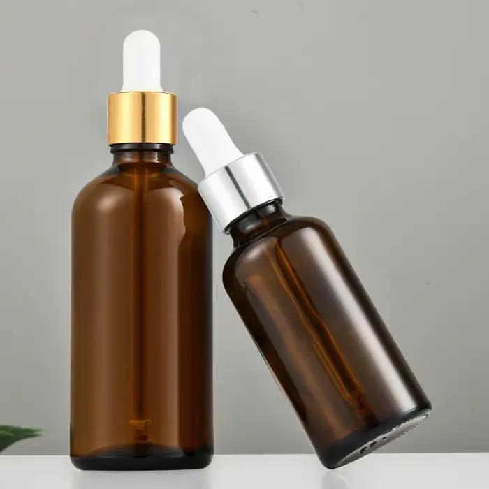 Flacon compte-gouttes en verre ambre résistant à la lumière de 10ml