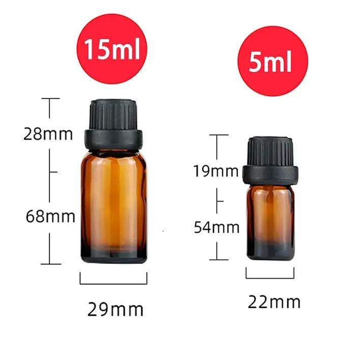 Bouteille d'inhalateur d'huile essentielle et d'arôme étanche