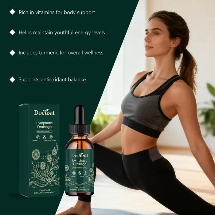 Gouttes de soutien lymphatique à base de plantes pures et avancées avec chardon-Marie et racine de pissenlit pour la