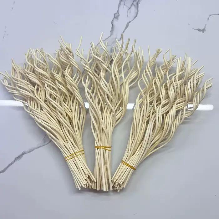 20 bâtonnets diffuseurs en rotin longs et ondulés pour huiles essentielles