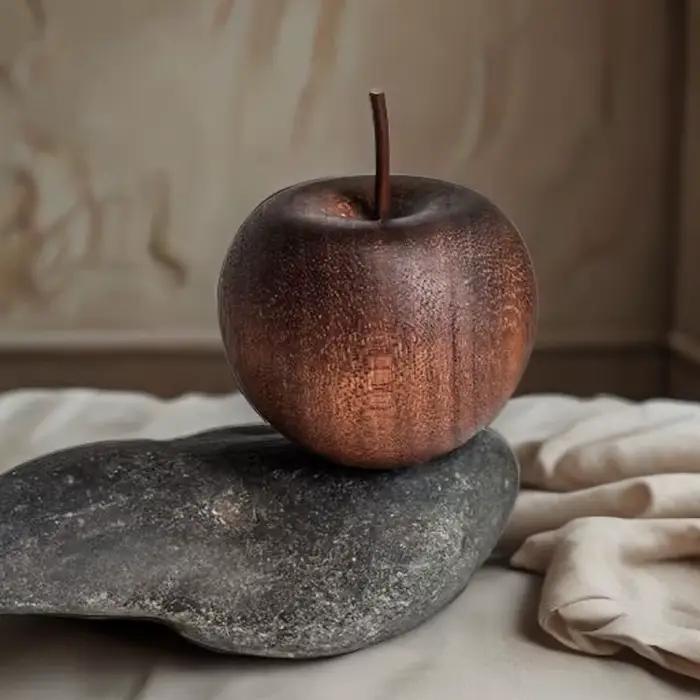 Diffuseur d'huiles essentielles en bois en forme de pomme