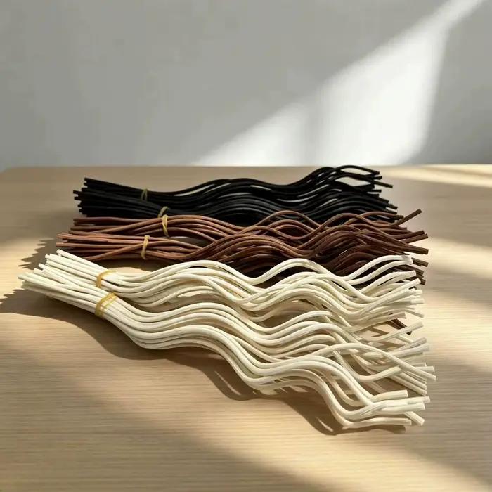 20 bâtonnets diffuseurs en rotin longs et ondulés pour huiles essentielles
