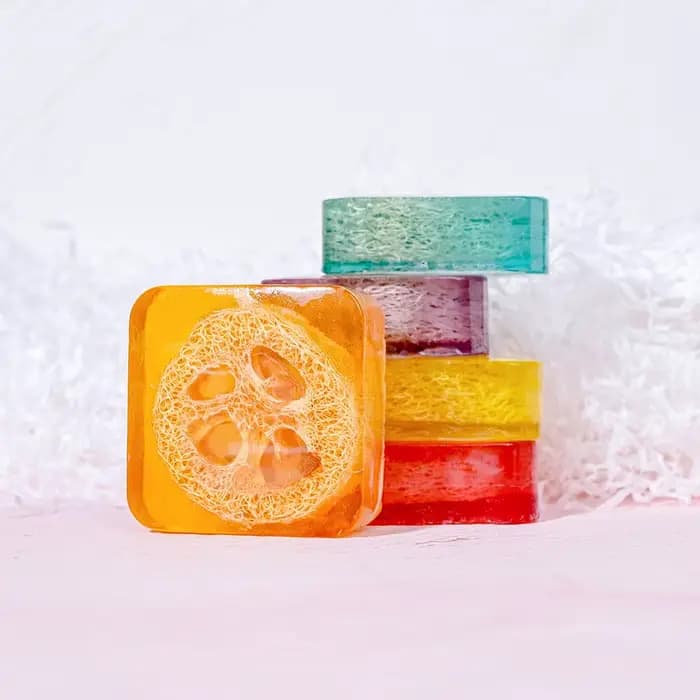 Savon aux huiles essentielles de curcuma luffa, frottement doux et exfoliant physique, savon nettoyant et de bain