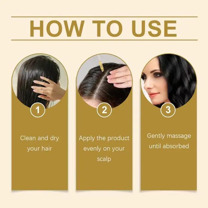 Huile Capillaire Noircissante Naturelle pour Cheveux Noirs