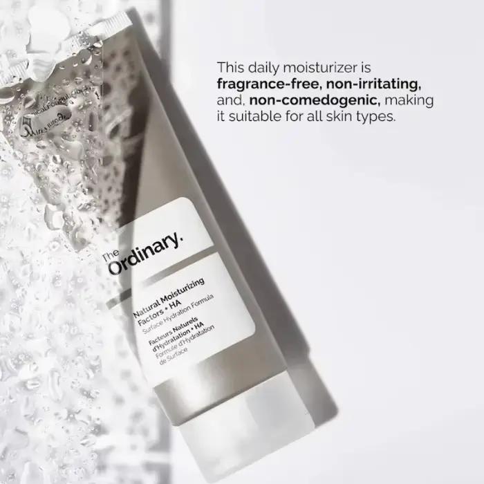 Facteurs hydratants naturels + Acide hyaluronique 100ml Crème hydratante avec acides aminés Hydrate et protège les lipides cutanés