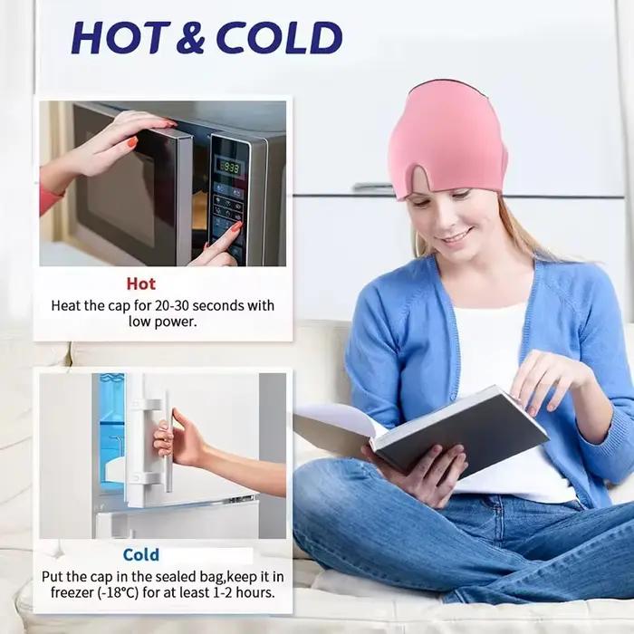 Bandeau de compression réutilisable chaud/froid pour soulager les maux de tête