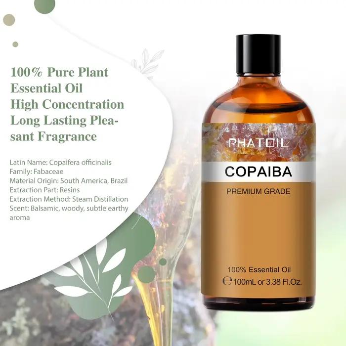 PHATOIL 100ML Copaiba huiles essentielles pures Helichrysum Neroli arbre à thé australien citron Eucalyptus curcuma origan huile de menthe verte
