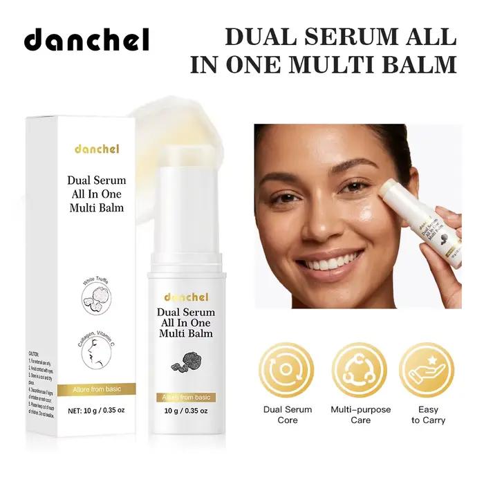 Baume à la vitamine C en stick, hydratation intense, hydratant multi-usages, crème baume à double texture, éclaircissant pour la peau, soin quotidien pour tous les types de peau