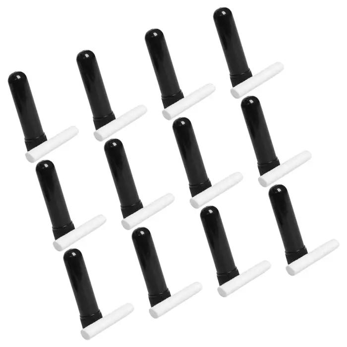 Lot de 12 bâtonnets inhalateurs nasaux portables, tubes vides pour huiles essentielles, inhalateurs d'arômes compacts pour usage nasal, parfum