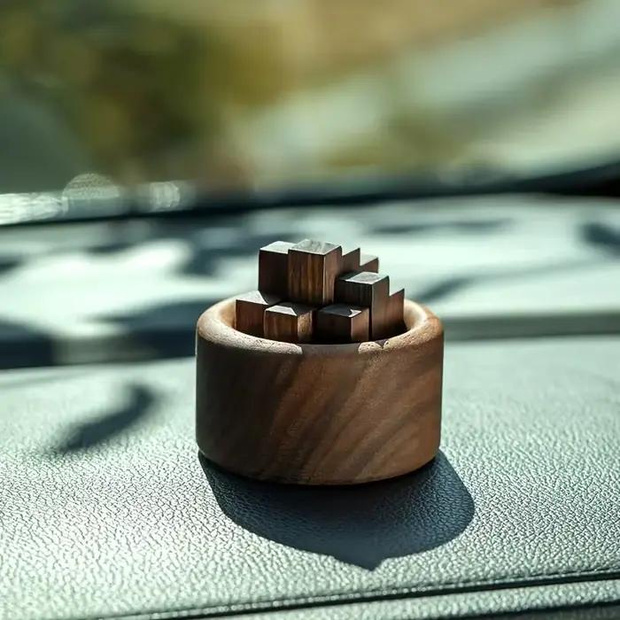 Diffuseur d'aromathérapie créatif en bois avec conteneur d'huiles essentielles
