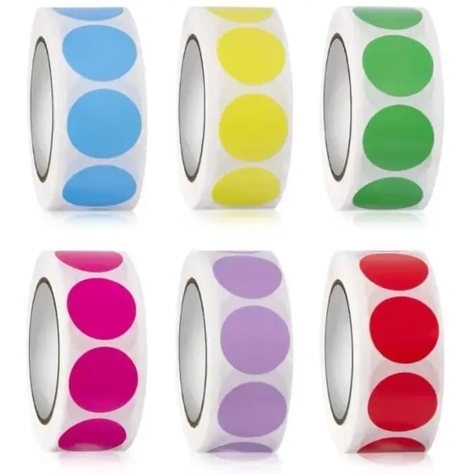 Étiquette autocollante à points colorés, 1000 pièces, marque de Classification, rouleaux d'autocollants en papier couché, papeterie esthétique Kawaii