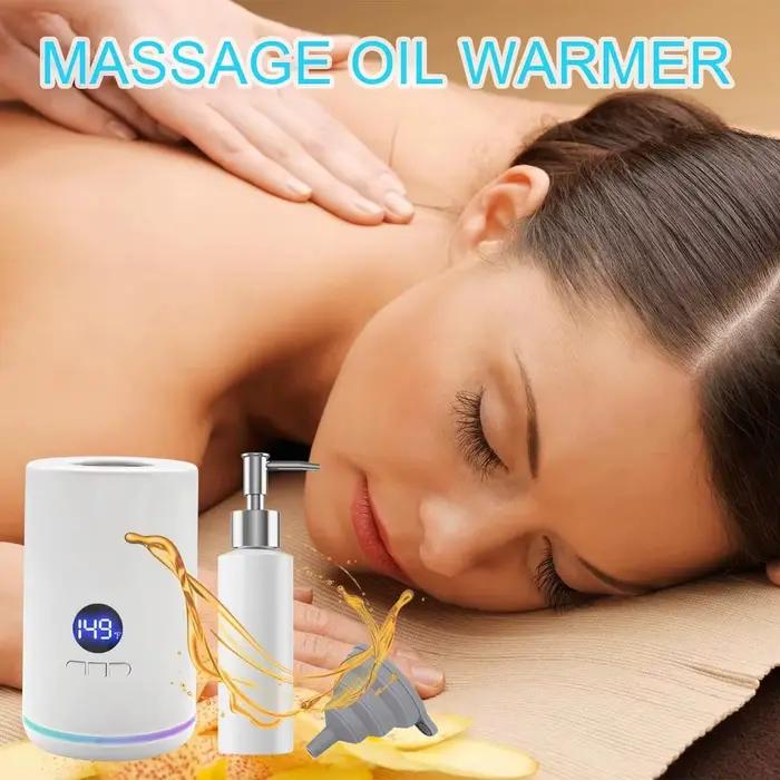 Chauffe-huile de massage pour bouteille unique