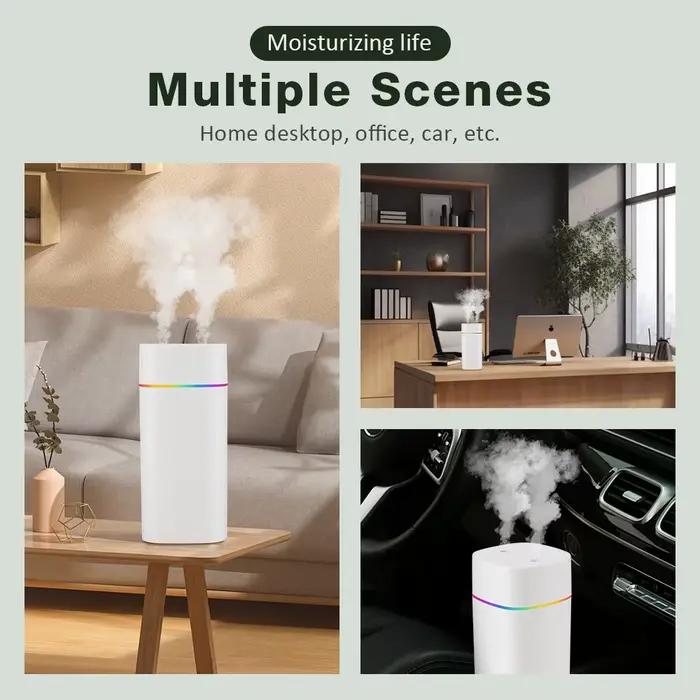 Diffuseur d'huiles essentielles portable USB à brume fraîche nano 600 ml pour la maison