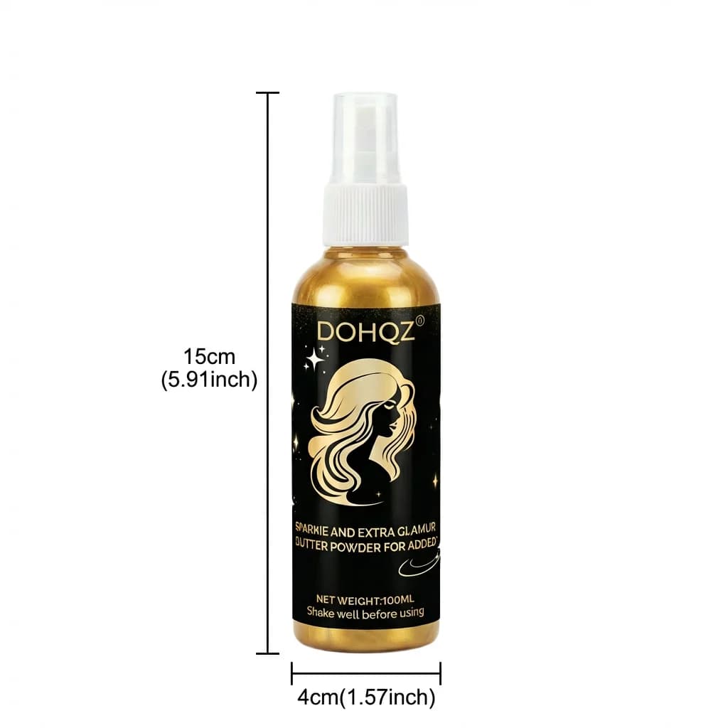 Spray corporel scintillant doré, imperméable, effet brillant, pour le visage, les cheveux, les vêtem