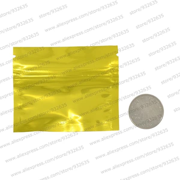 3 ''x 2.5'' (7.5x6.5 cm) petite pochette fermeture éclair sac multicolore Mylar fermeture éclair sac