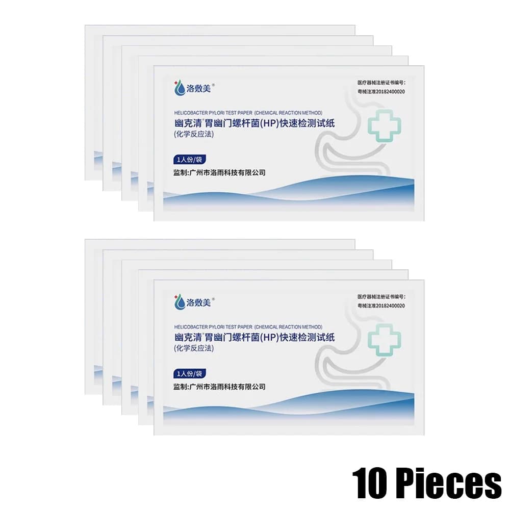 Détection de pylori d'hélicoptère, 10 pièces, auto-test de salive orale, douleur au ventre, mesure d