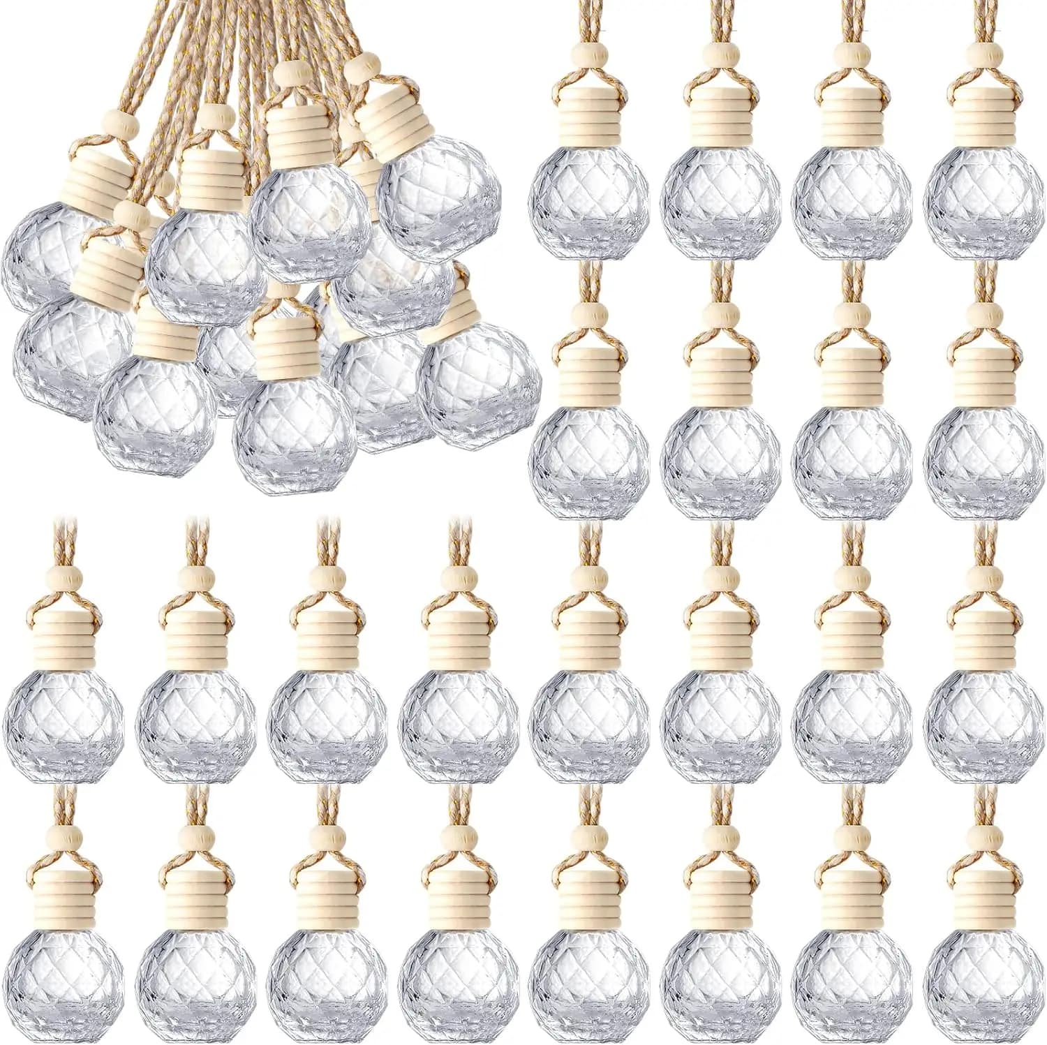 Diffuseur de parfum de bouteille de parfum de 8ml, 20 pièces, bouteille vide suspendue, désodorisant