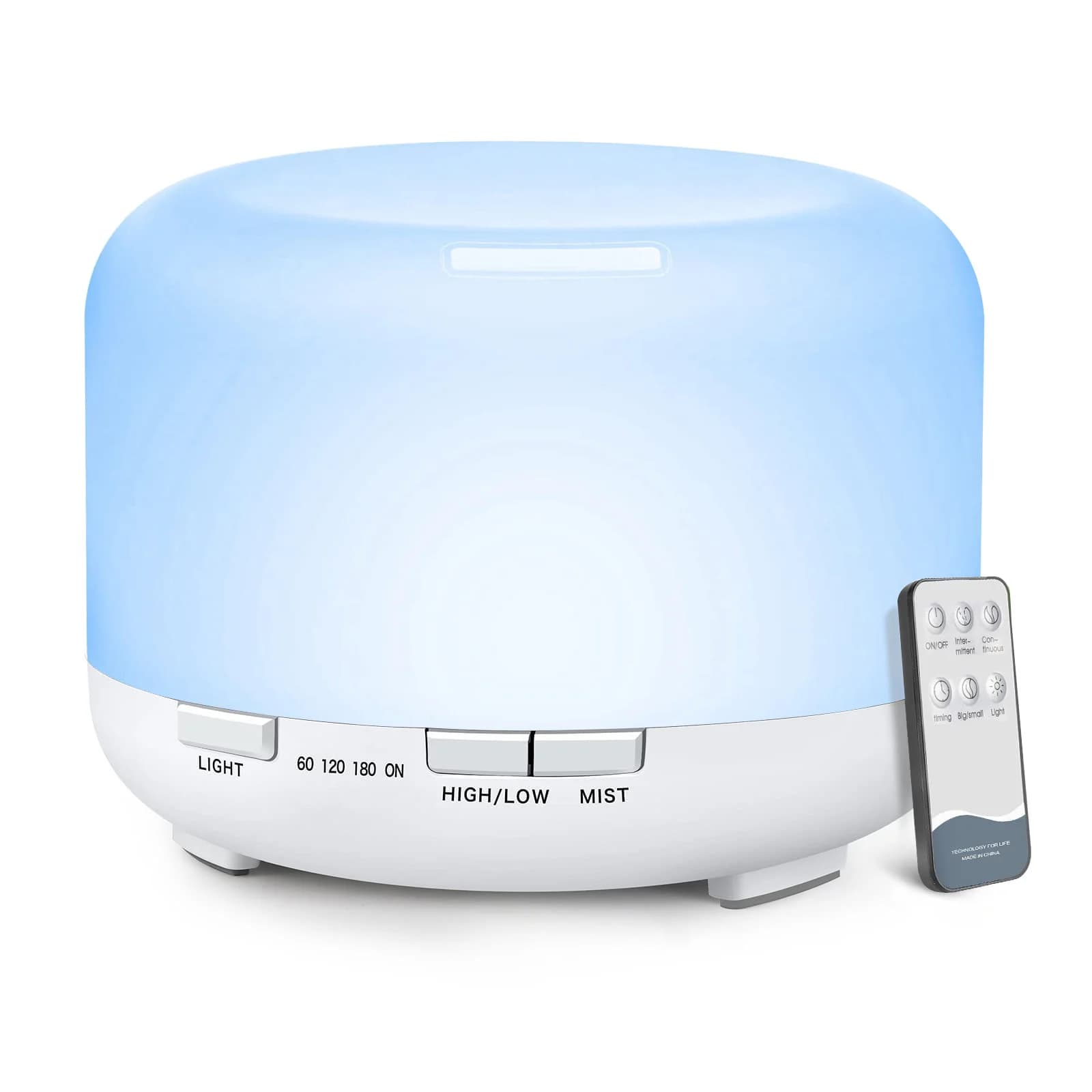 Diffuseur d'arôme 500ML (6 huiles en option), humidificateur diffuseur d'aromathérapie d'huile essen