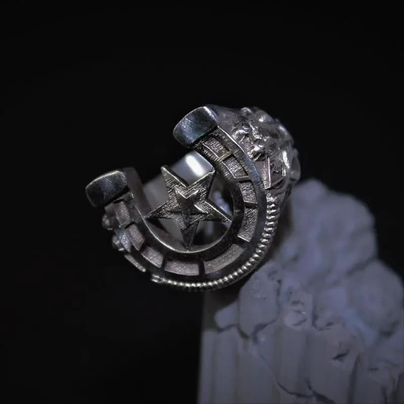 Bague en fer à cheval thème Jojo Nigellino de Jojo's Bizarre Adventure Wild Horse Wild Man SBR