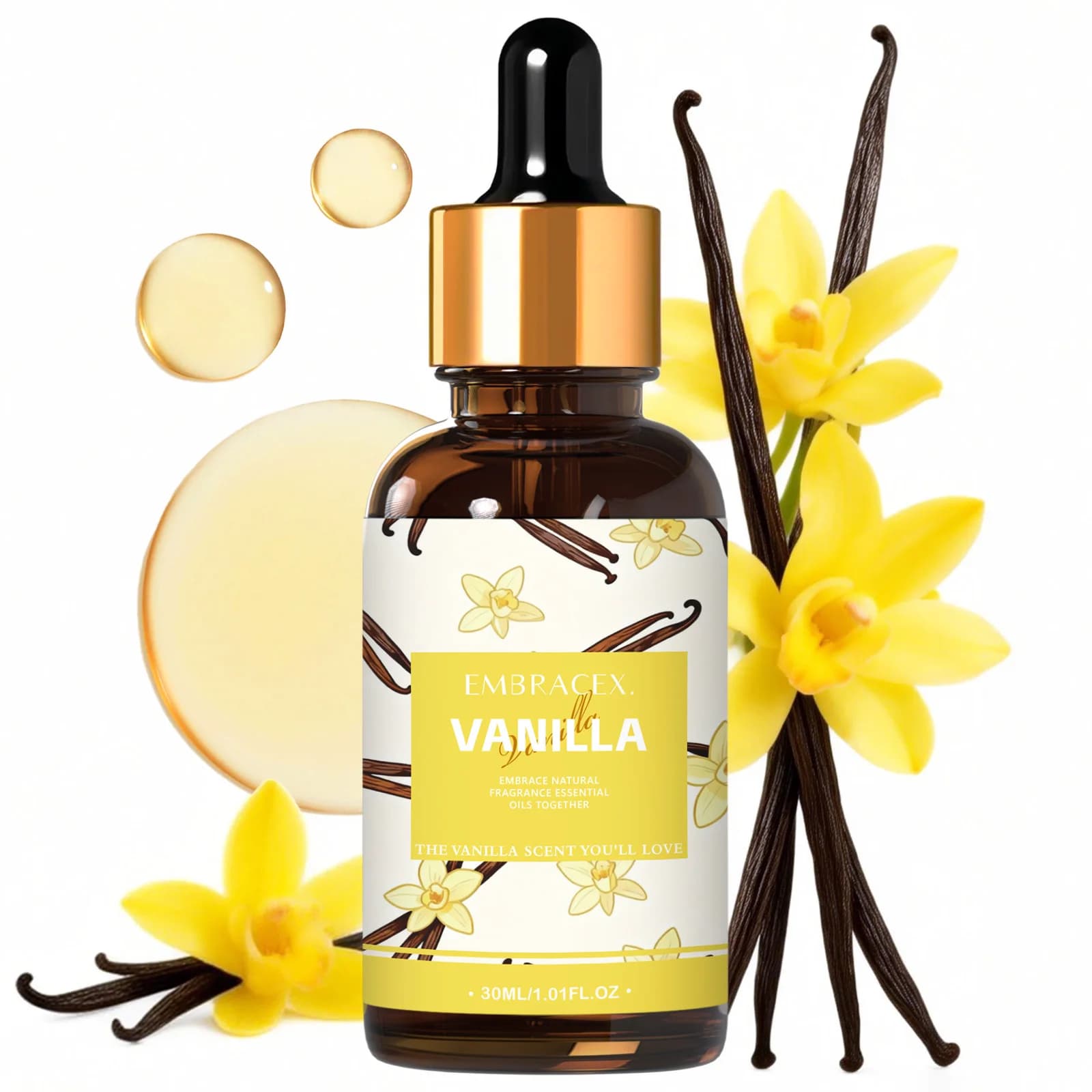 Huile essentielle de vanille 30ml, pour diffuseurs, fabrication de bougies, cadeau pour amis, parfum