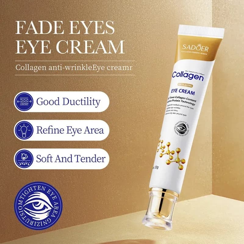SADOER crème pour les yeux au collagène crème pour les yeux au rétinol Anti cernes sac pour les yeux