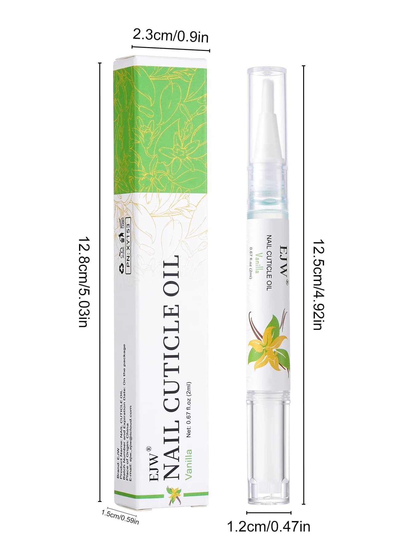 Huile pour cuticules EJW – Nourrit et protège les ongles et les cuticules – Favorise des ongles et d