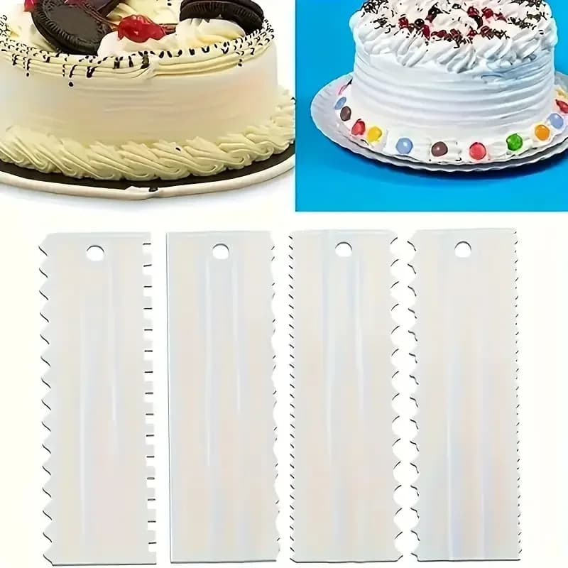 Ensemble de grattoirs à gâteaux 4 pièces, outils de glaçage plus lisses et de décoration de gâteaux