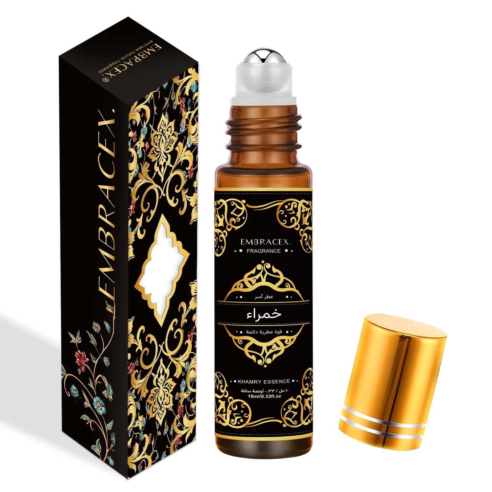 Huile Essentielle Khamry 10ml - Parfum Roll-on - Cadeau pour l'Aïd al-Fitr - Parfum Longue Durée - D