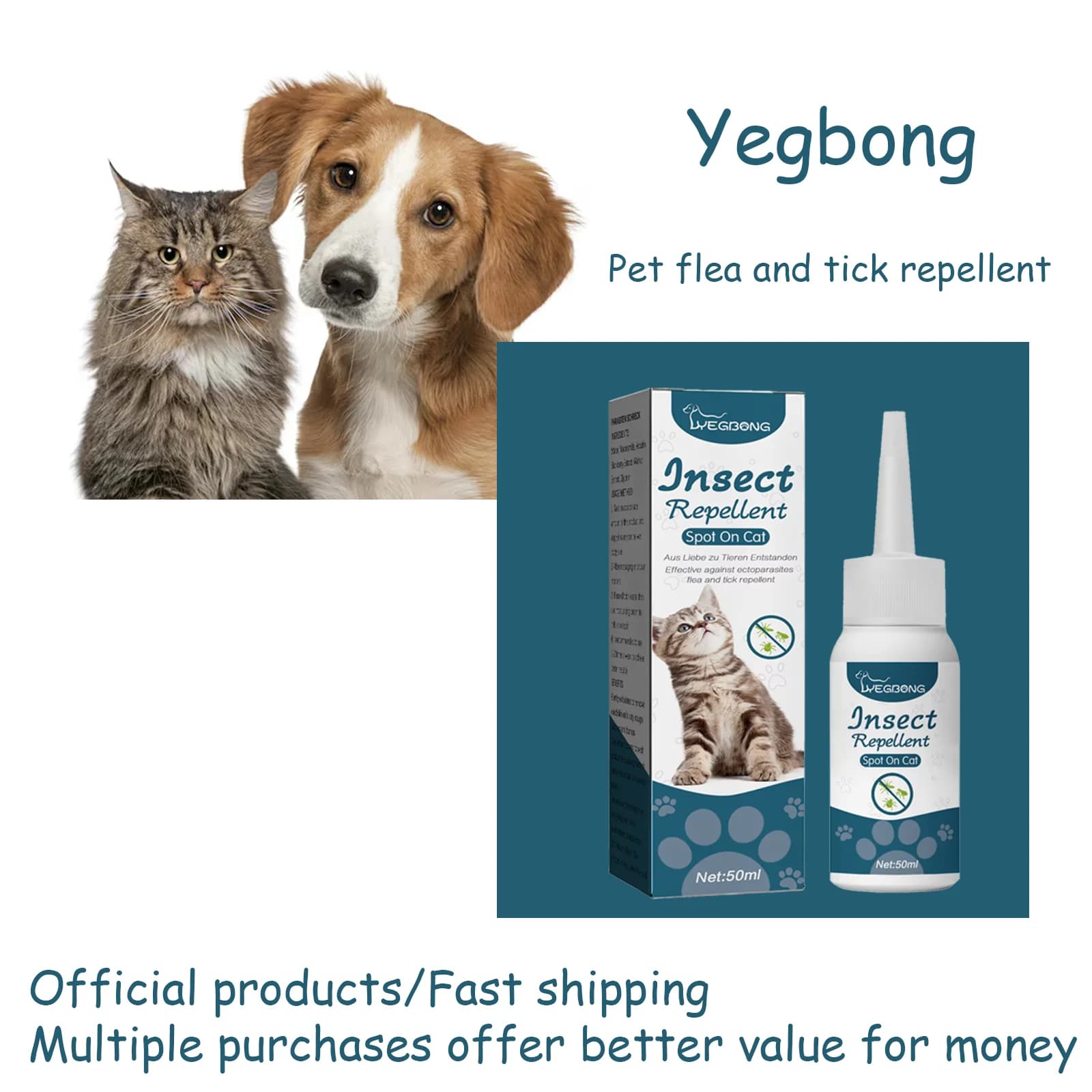 Gouttes anti-grippage pour animaux de compagnie, pour chiens et chats, dissolvant d'acariens Anti-po