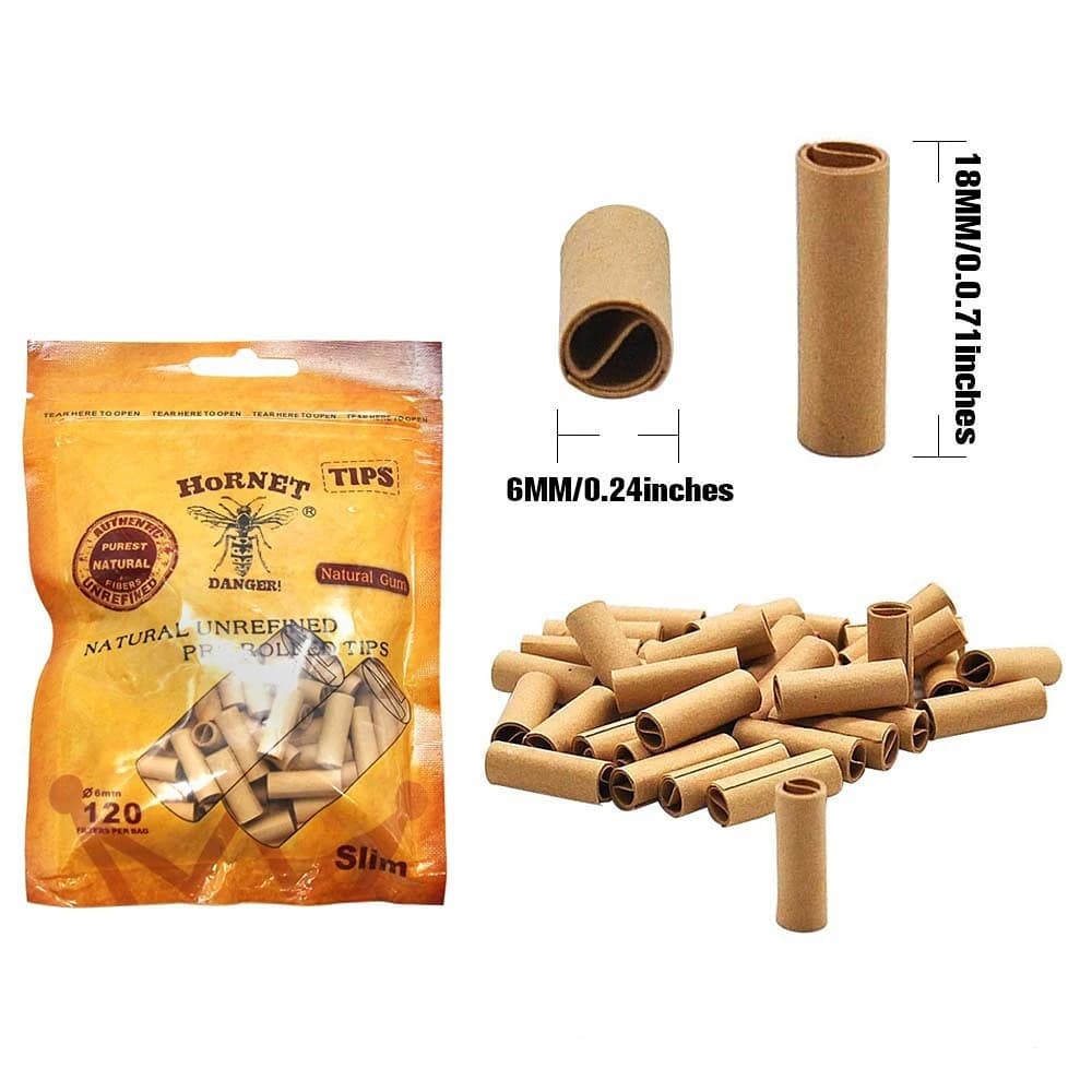 Embouts de filtre à cigarettes pré-rolés, papier naturel, filtre en papier à rouler, pointes de papi
