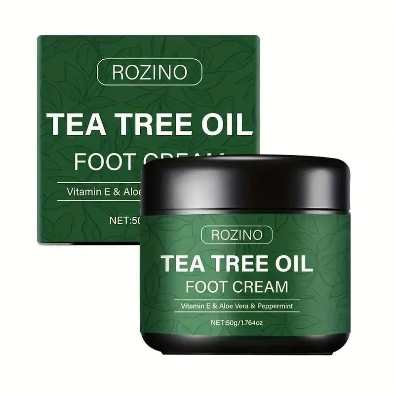 Crème pour les pieds à l'huile d'arbre à thé, hydratation intense, réparation des talons secs et cra