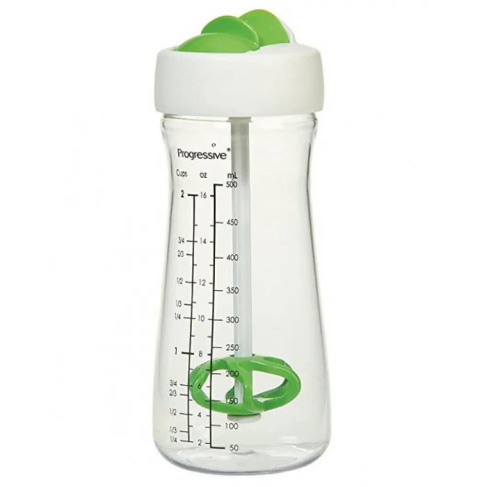 Bouteille doseuse à manivelle pour vinaigrette 500 ml, transparente, en plastique, pour restaurant
