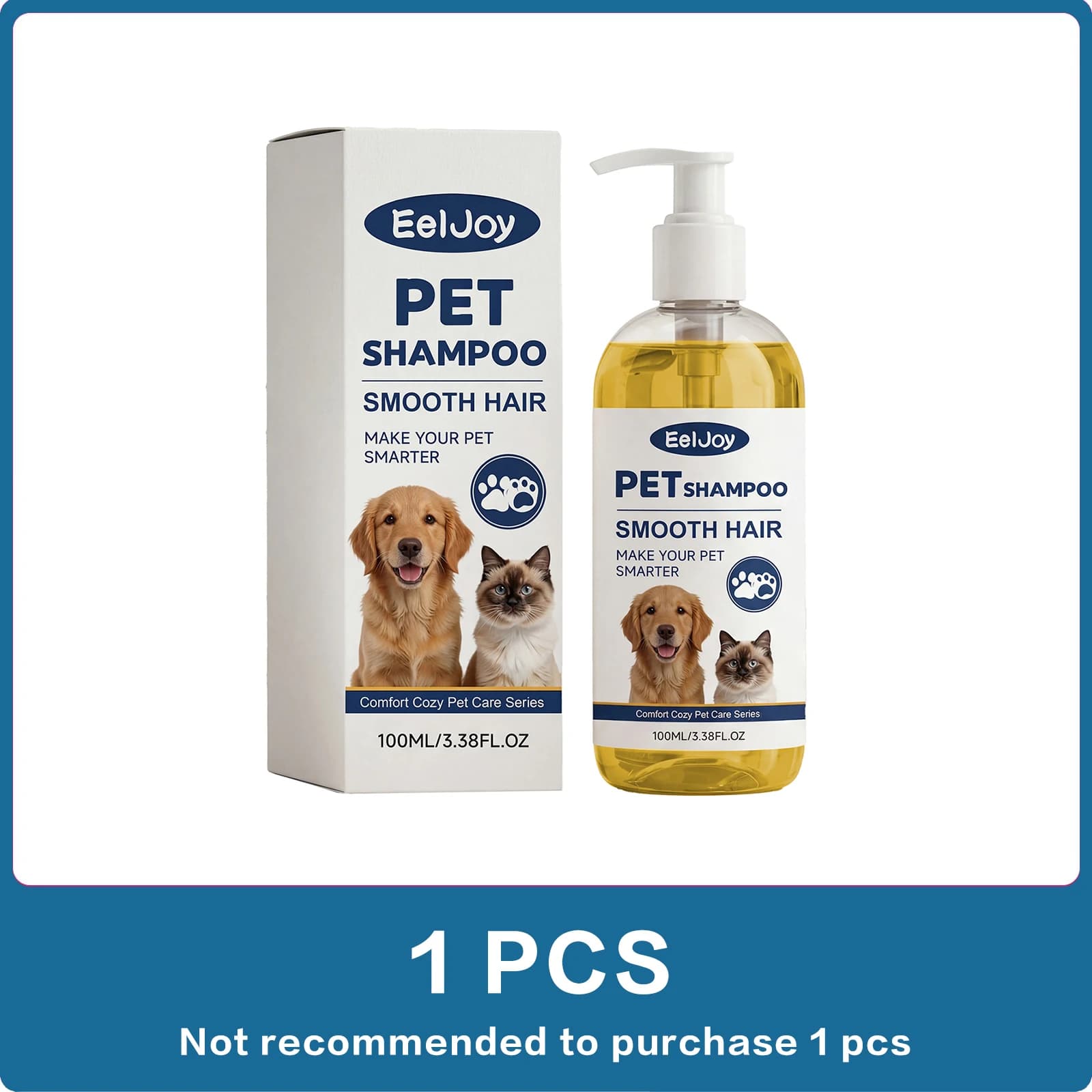 Shampoo pour animaux de compagnie à l'huile de noix de coco naturelle, lavage doux pour nettoyer le