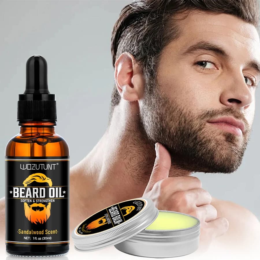 Parfum de bois de santal 100% naturel, huile pour barbe et baume 30g, adoucit, renforcer, hydratant,