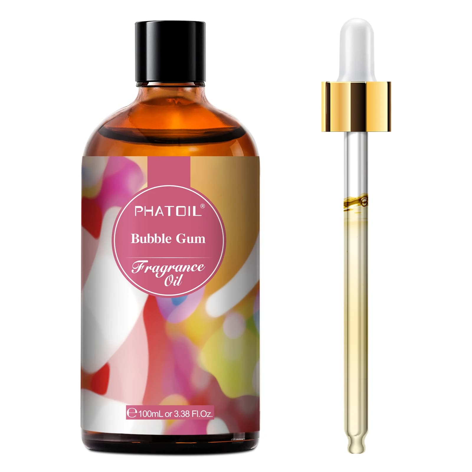 PHATOIL 100ml huile parfumée avec compte-gouttes musc blanc fleur d'oranger gomme à bulles bébé poud