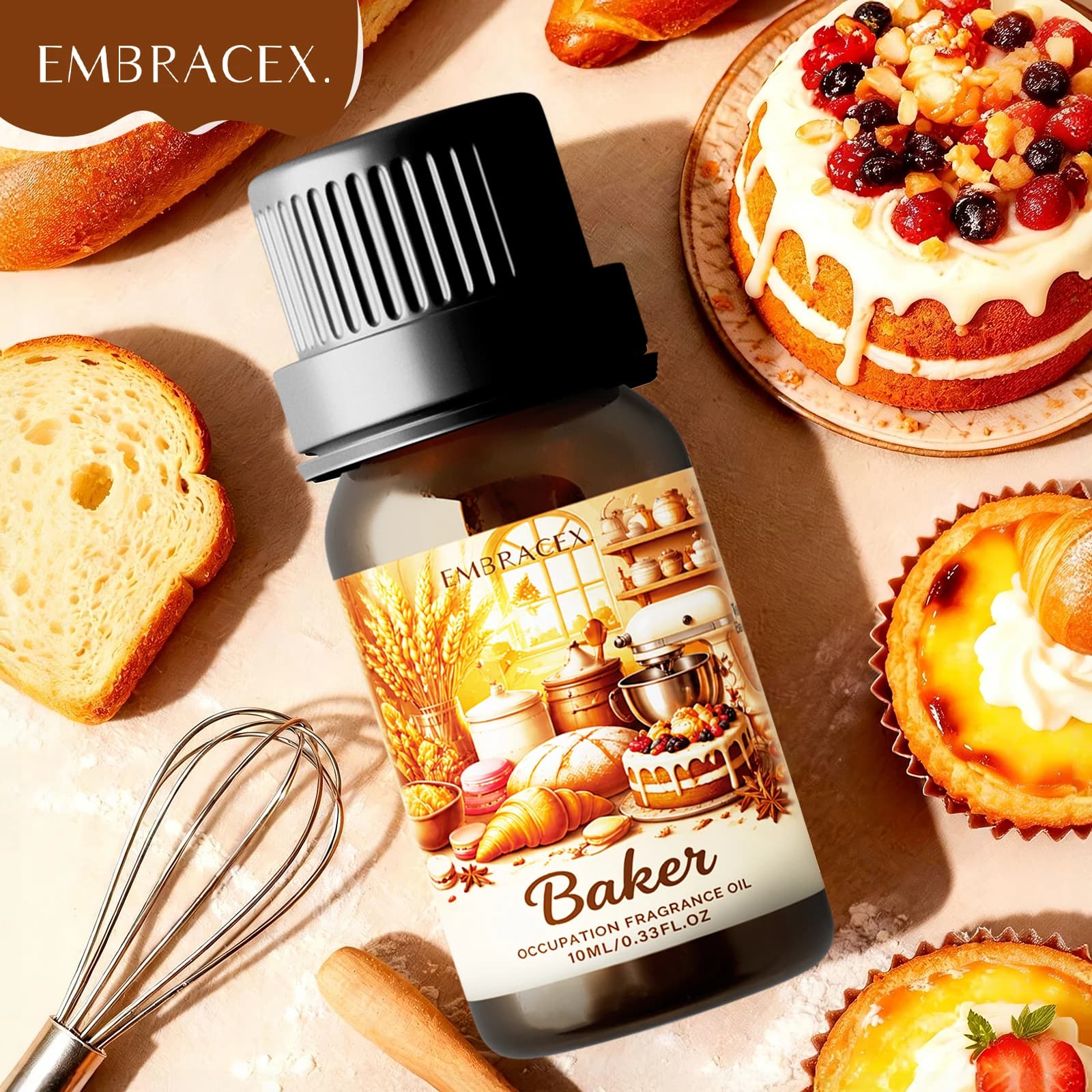 Huile essentielle Baker de 10ml, huile parfumée délicieuse, huile parfumée professionnelle pour le b