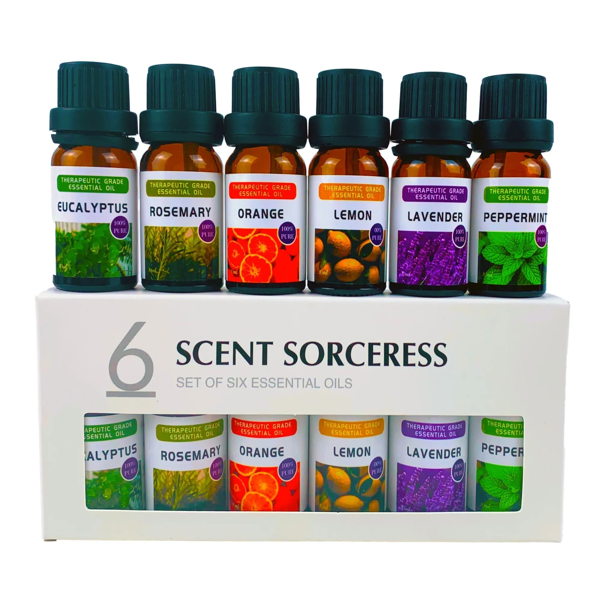 Coffret cadeau d'huiles essentielles 100% pures et naturelles pour aromathérapie, massage et spa : l